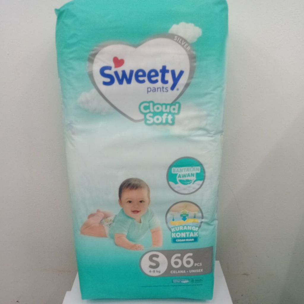 PAMPERS SWEETY SILVER PANTS S66 S