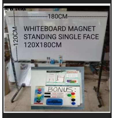 

Papan Tulis Whiteboard Standing Magnet Single Face ZETTAKI 120x180cm