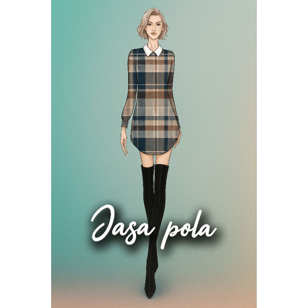 pola instan kemeja wanita pola jiplak kemeja wanita