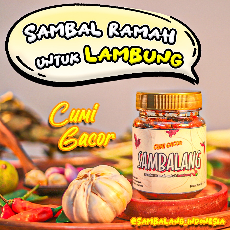 

Sambalang Sambal Ramah untuk Lambung Cumi Gacor Ori 170gr Pedas Nyaman & Cita Rasa Rempah Terbaik Harga Hemat Porsi Banyak
