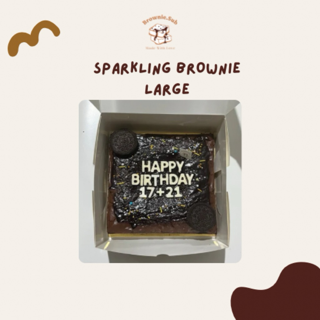 

Sparkling brownie large | Birthday brownies | Brownies cake | Brownies ulangtahun