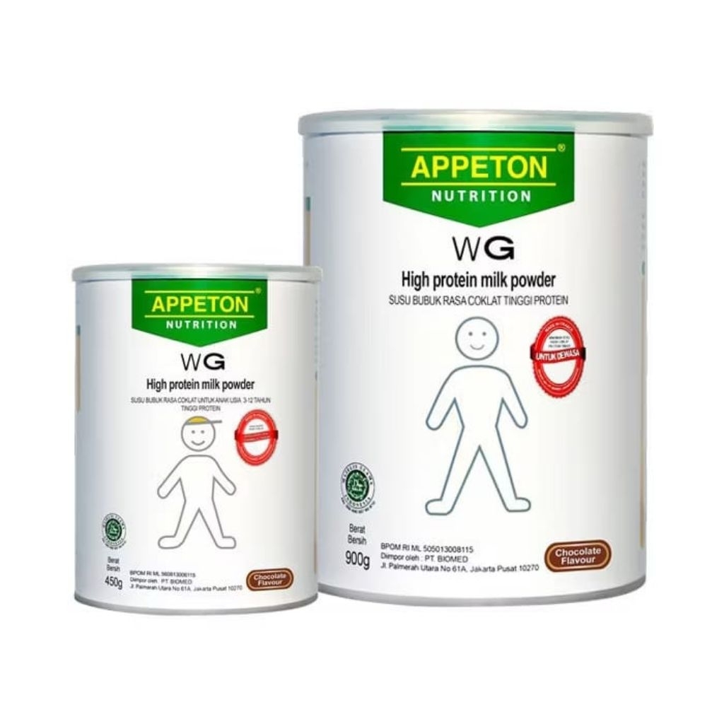 

Appeton Nutrition WG Suplemen Protein Kesehatan Susu Penambah Berat Badan Paling Efektiv Rasa Coklat Original