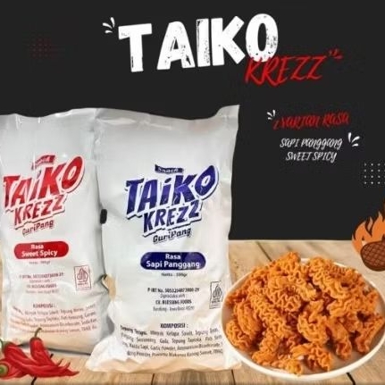 

COD - TAIKO KREZZ 500GR / 1000 GR, CAMILAN/ MAKANAN KEMBUNG/PUFFED, LEZAT, HALAL RASA SAPI PANGGANG /SWEET SPICY