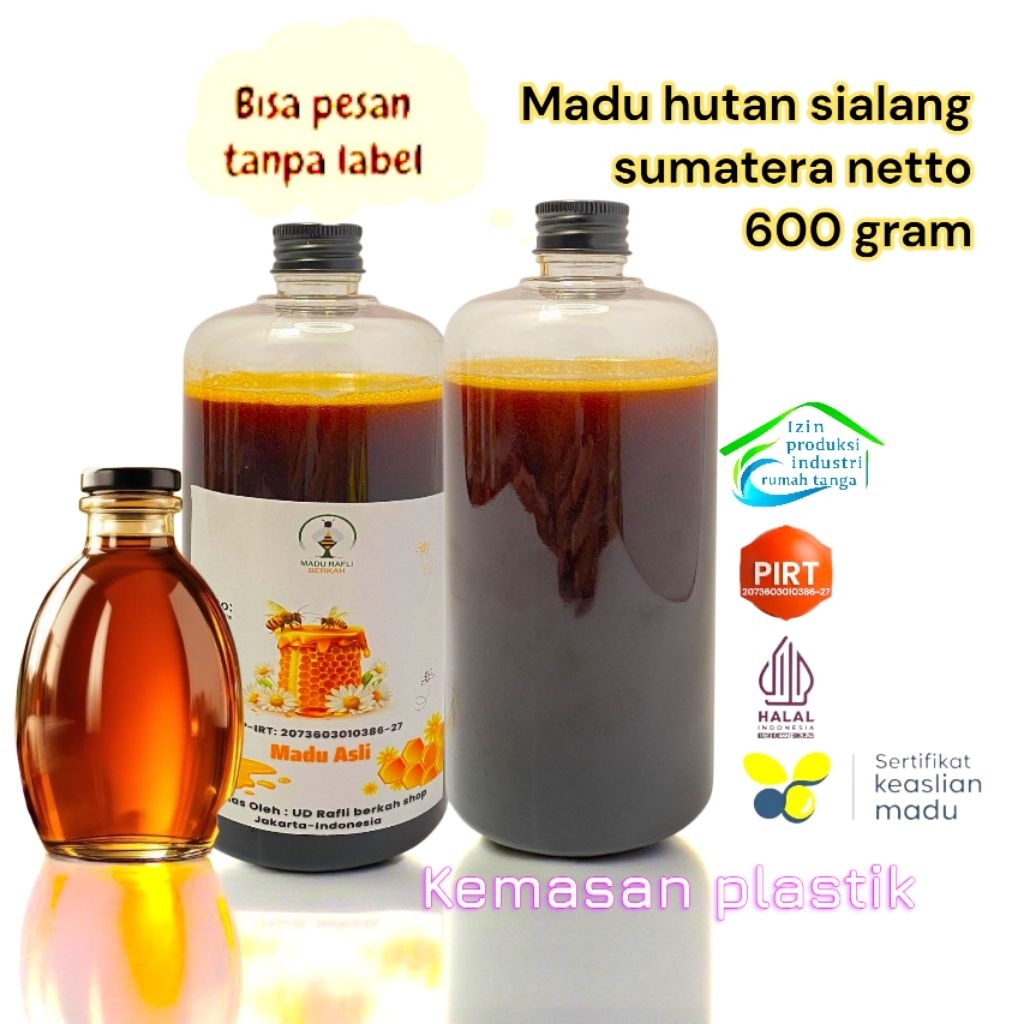 

madu hutan premium sialang sumatera 600gram_asli tanpa campuran_sudah uji laoratorium