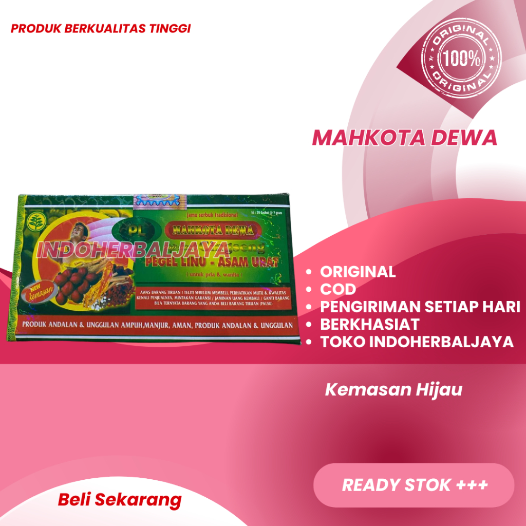 

Mahkota Dewa Hijau Original Serbuk (Asam Urat) 30 Sachet