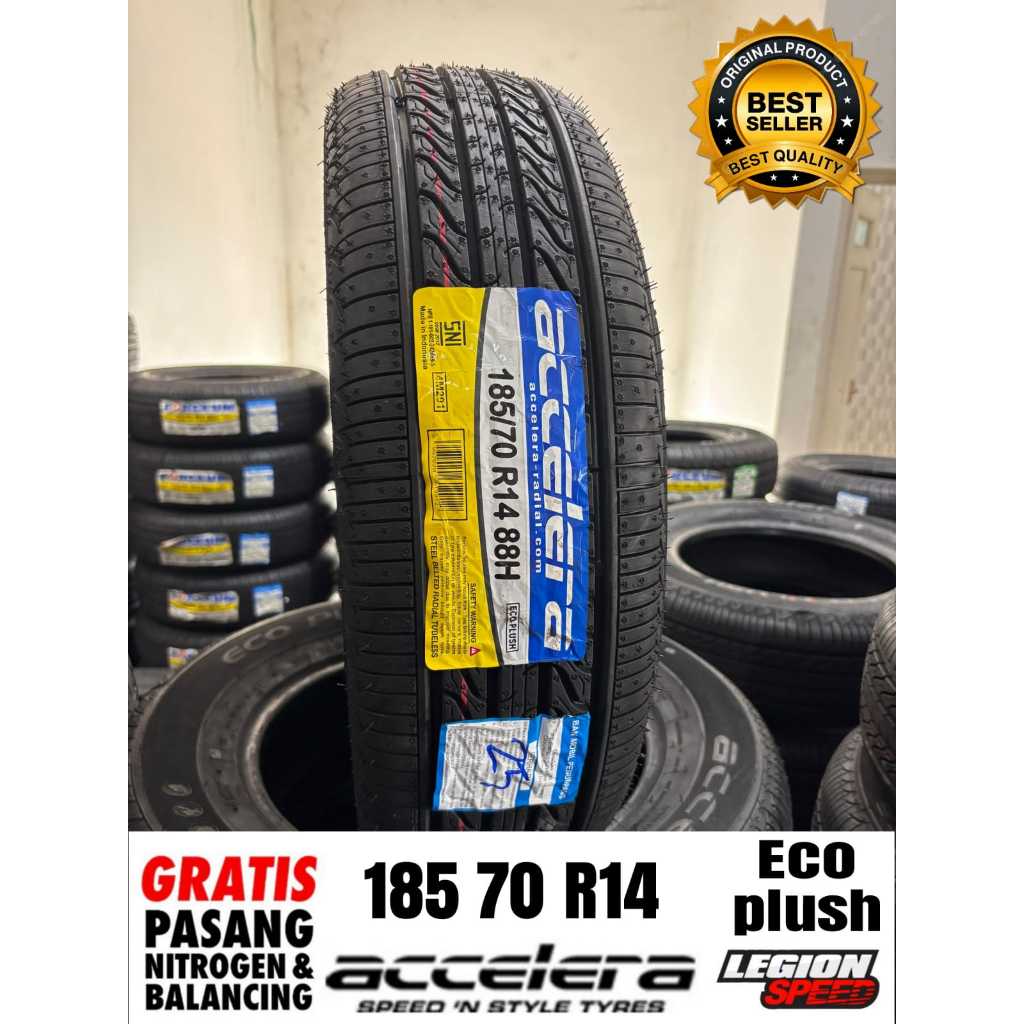 Ban Mobil Standar Avanza Ukuran 185 70 r14 | Ban Mobil Tubles Ring 14 Merk Accelera Eco Plush