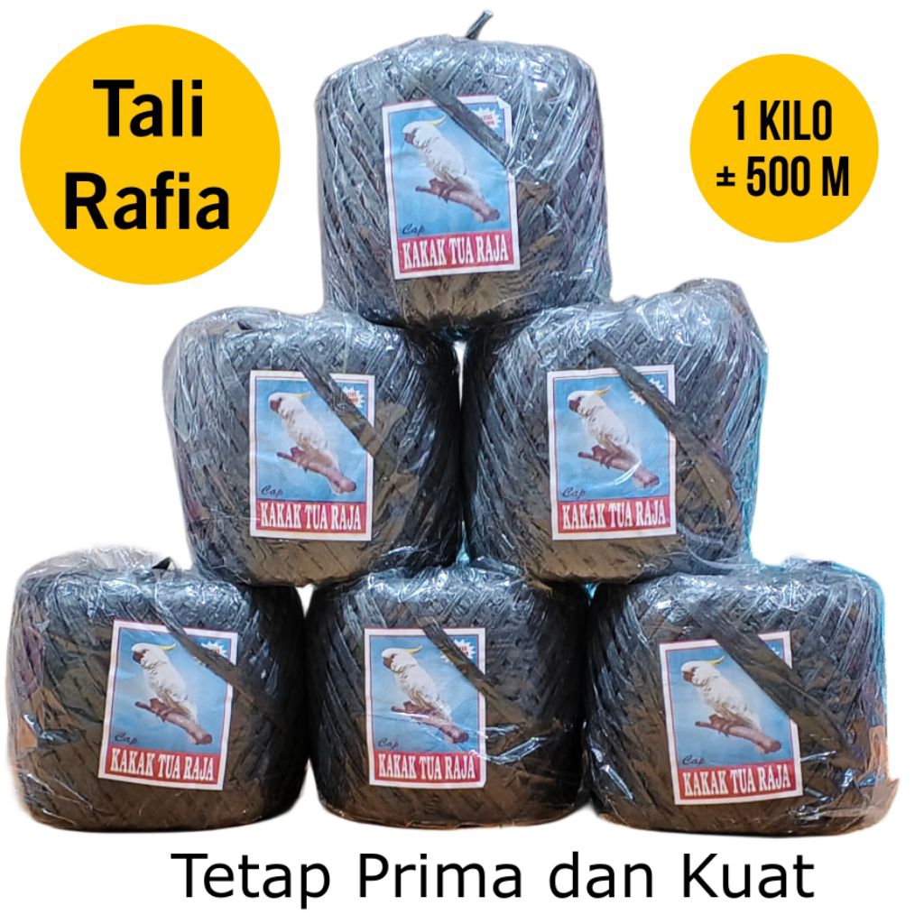 

Tali Rafiah 1 kilo | Tali Plastik Hitam Tajam ±500M | Kuat dan Tahan Lama | Murah