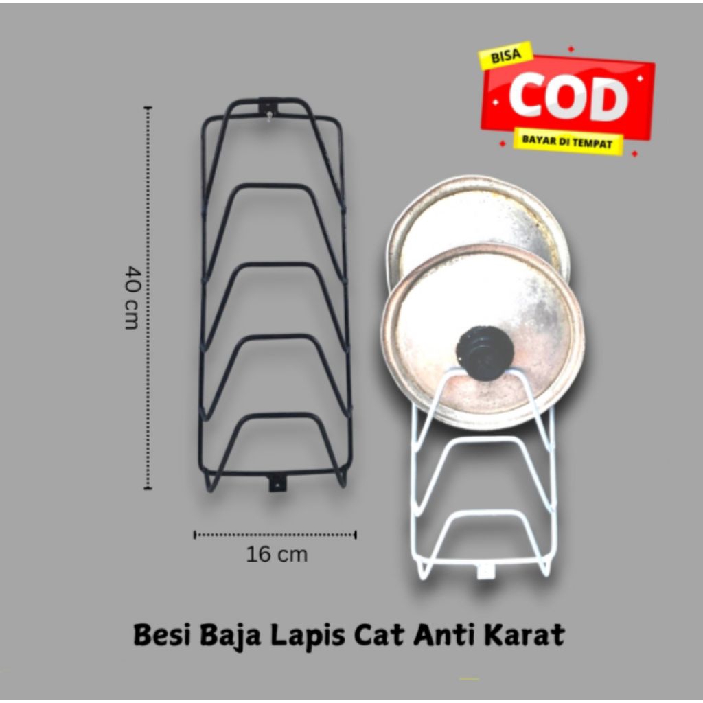 RAK SUSUN GANTUNG TUTUP PANCI 4 SUSUN