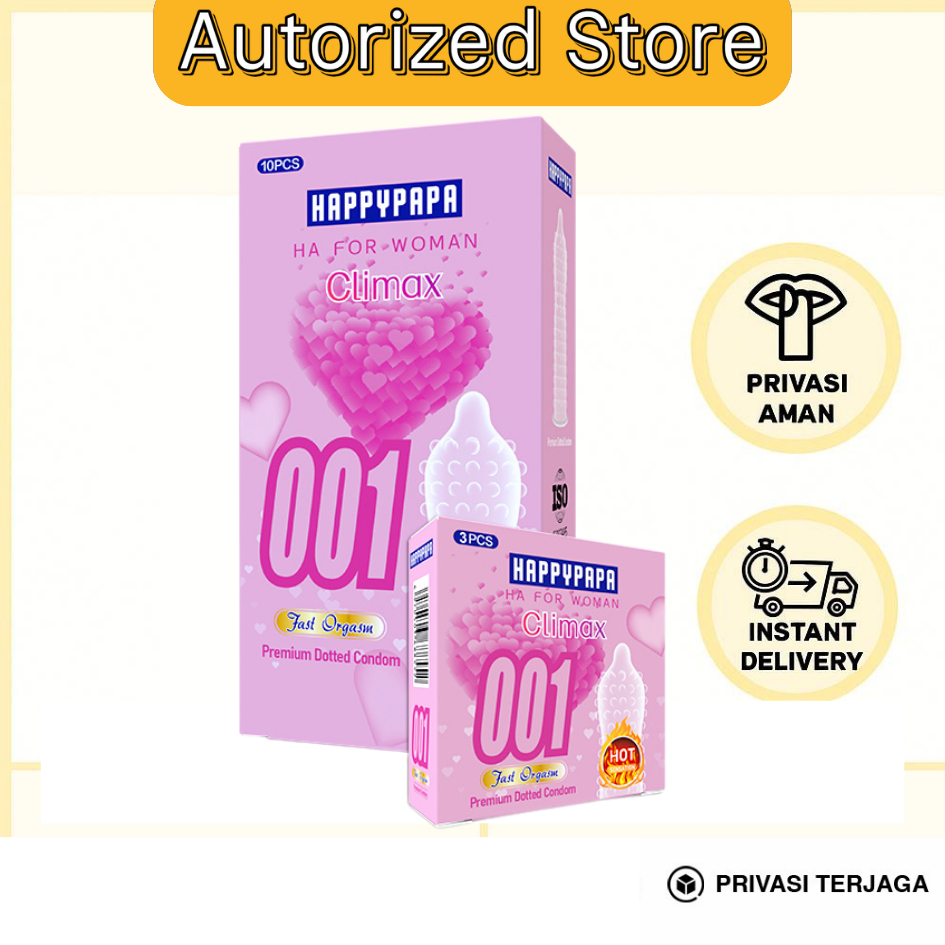Happypapa Kondom 001 Climax Bergerigi Berduri Varian Terlengkap Tahan Lama