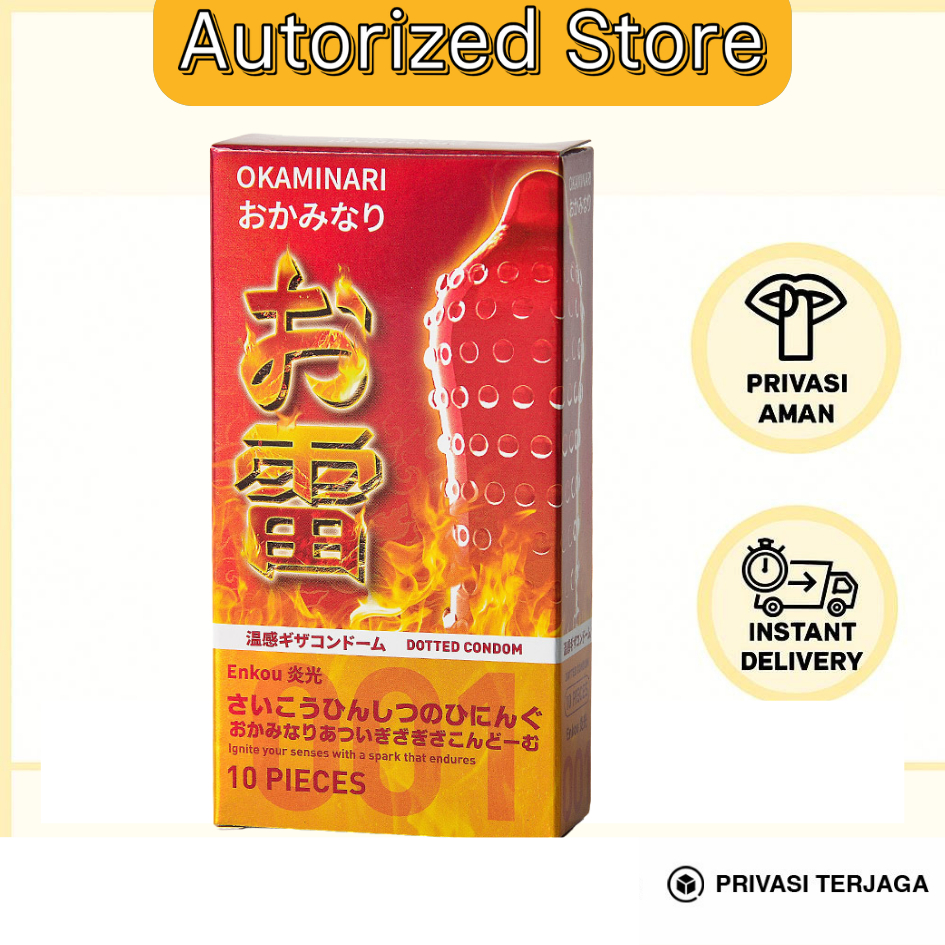 Okaminari Kondom Tipis Bergerigi Tebal Hot Pengiriman Instant