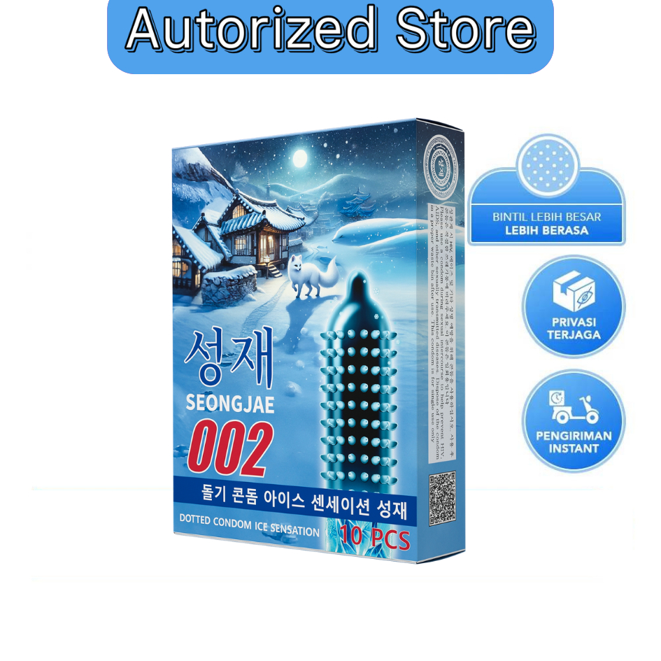 Seongjae Kondom Bergerigi Tebal Sensasi Ice - Ready Instan Kurir