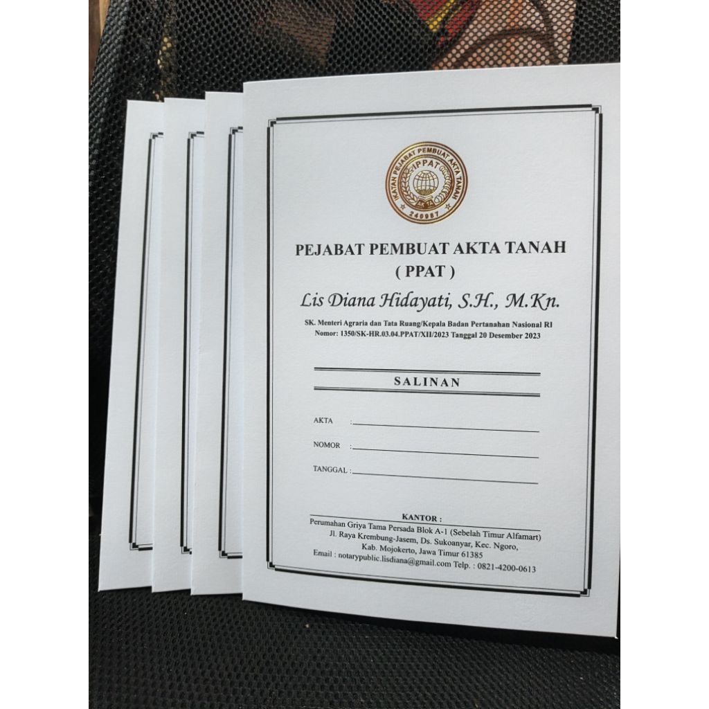 

Cover Salinan Akta Notaris/PPAT