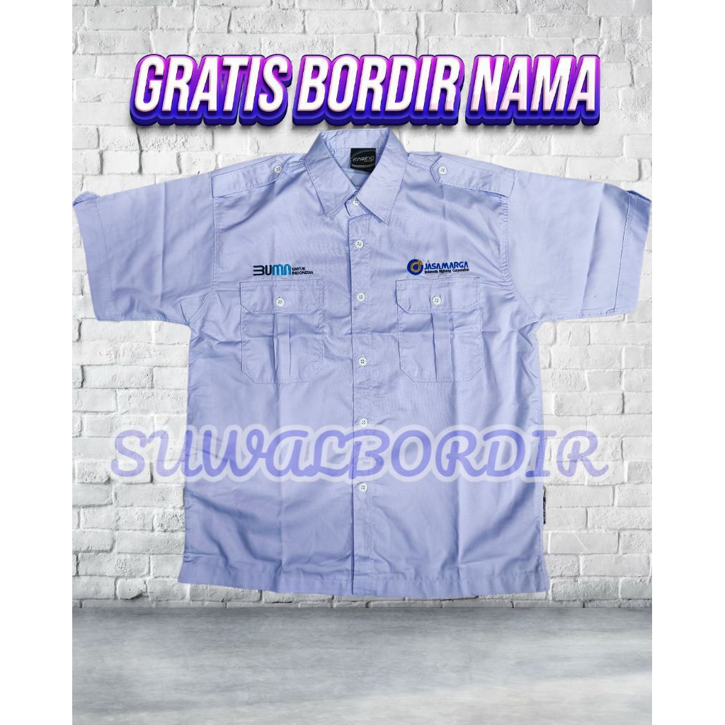KEMEJA JASA MARGA LENGAN PENDEK TERBARU SERAGAM PDH JASA MARGA ATASAN BAJU JASA MARGA SERAGAM BUMN J