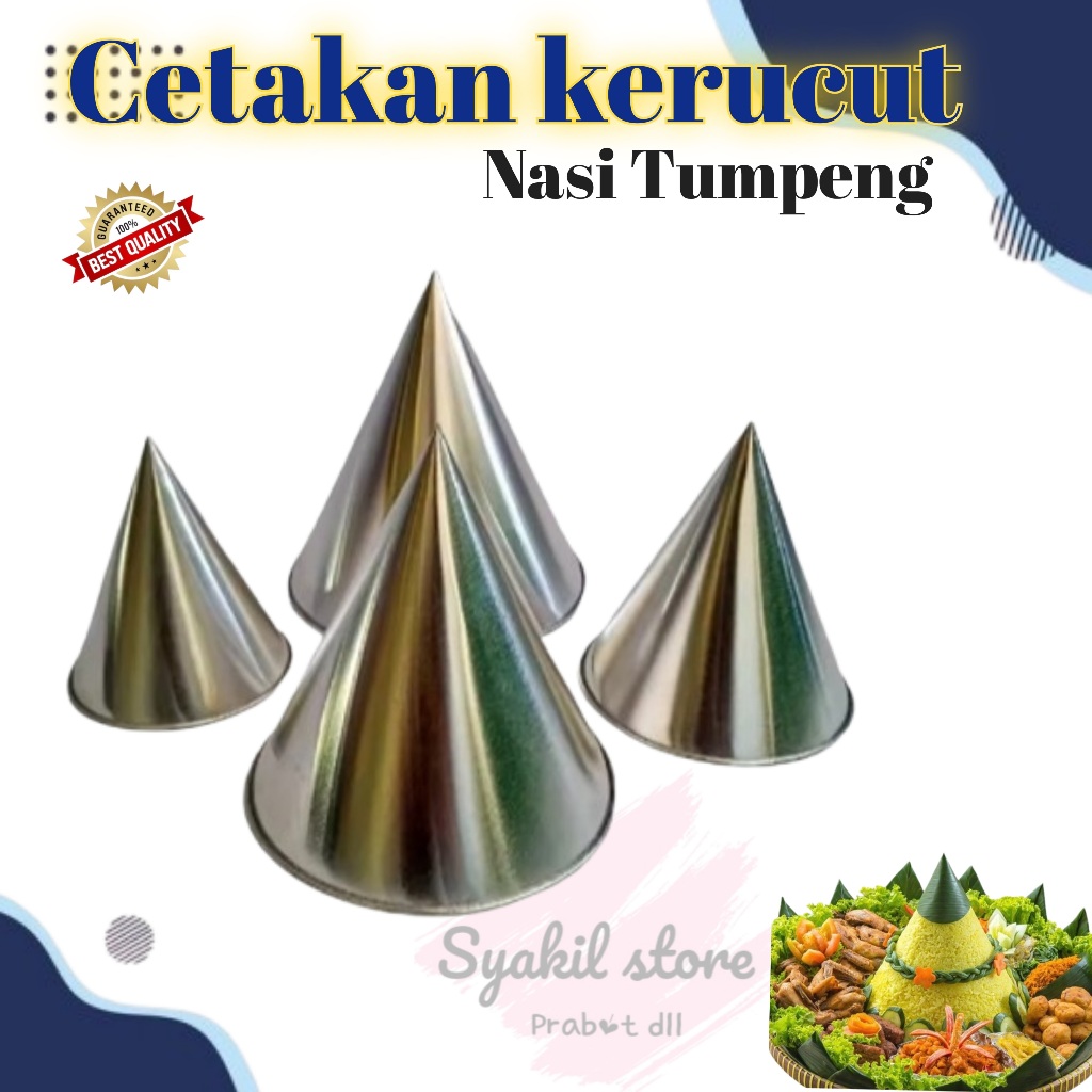 Cetakan Tumpeng Mini Diameter 8 10 12 Dan 14 Cm Cetakan Tumpeng Nasi Kuning / Cetakan Tumpeng Mini