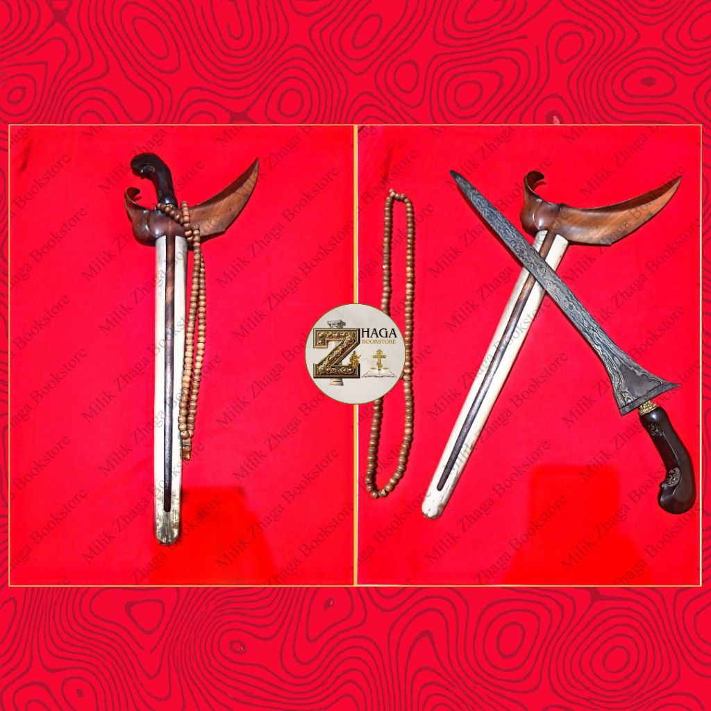 Keris Tilam Upih Pamor Slewah-Rojogundolo (Warangka Kayu Cendana Ladrang Iras Surakarta, Mewah)
