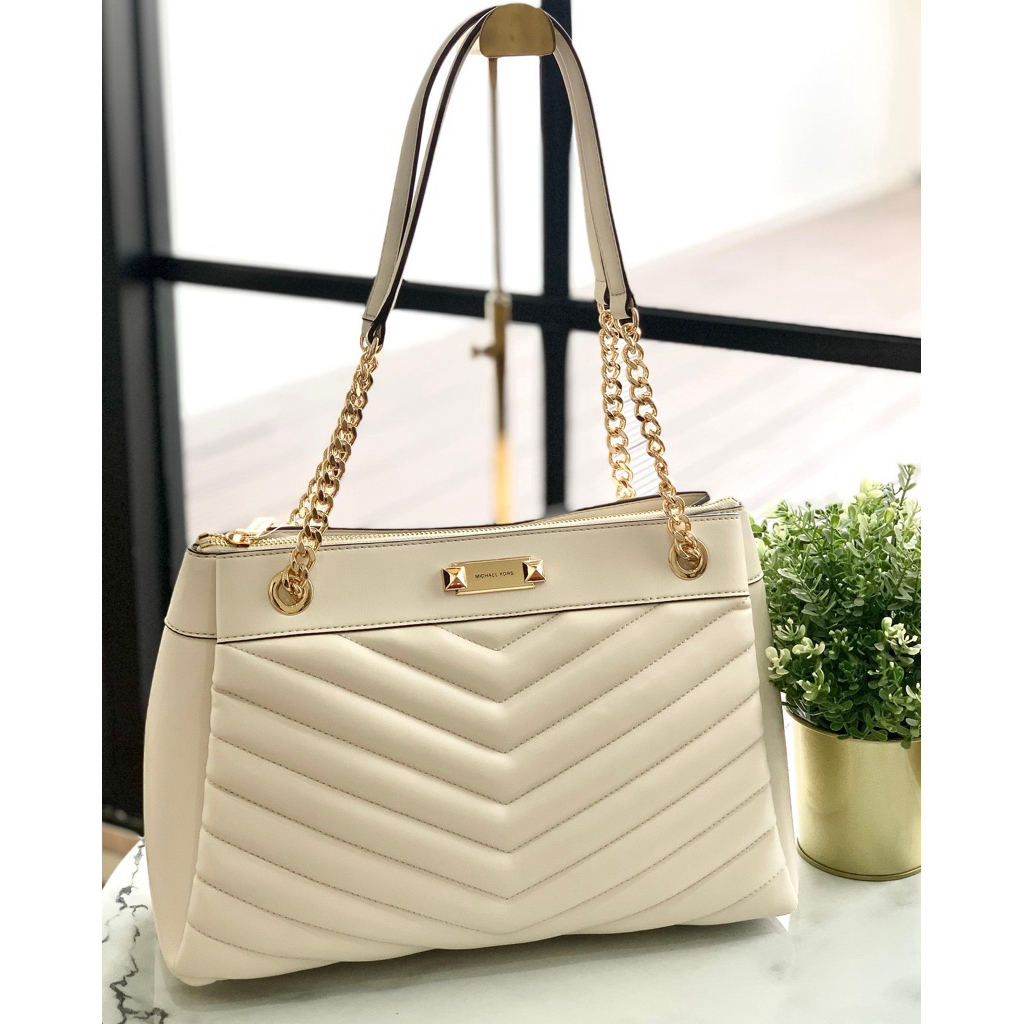 Mk Whitney Med Chain Shoulder White