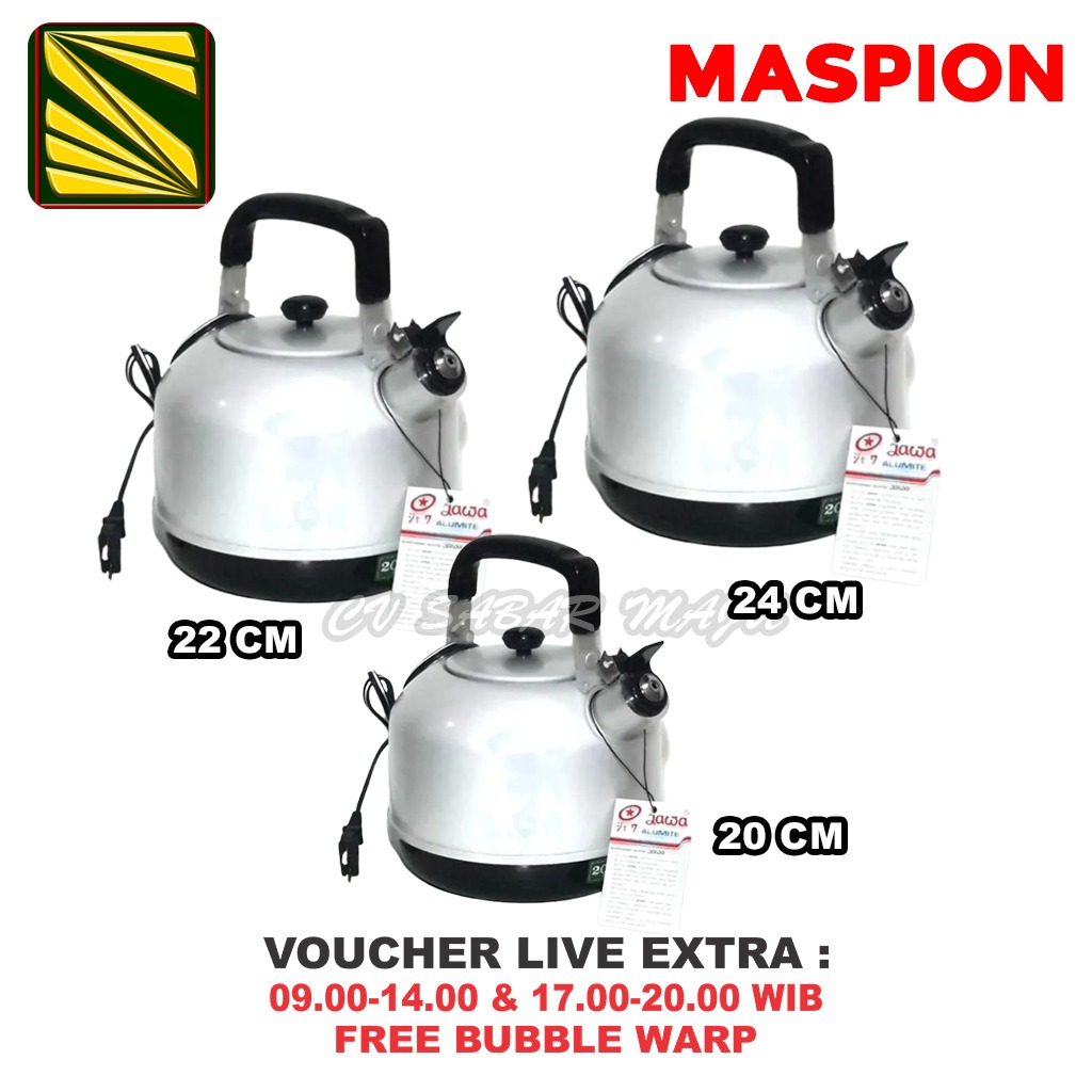 MURAH MASPION TEKO LISTRIK 20 CM, 22 CM, DAN 24 CM