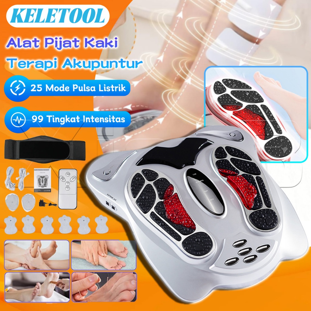 Alat Pijat Kaki Terapi Akupuntur Listrik Foot Massager electromagnetik Wave Fisioterapi Kesehatan Al