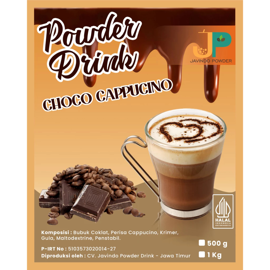 

JAVINDO Bubuk minuman Rasa Choco Cappucino / Coklat Capucino 1Kg / 1 Kg Reguler - Javindo Powder
