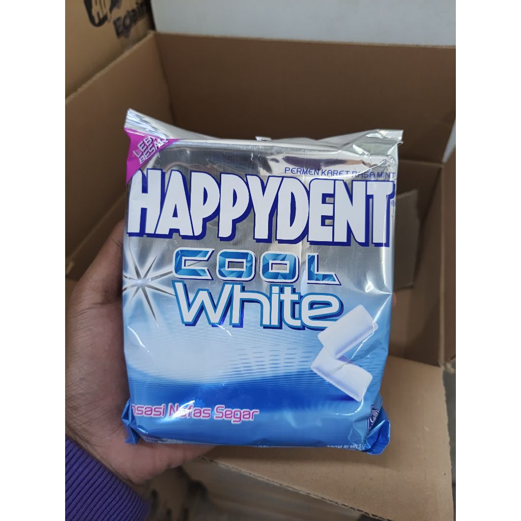

permen happydent white 140g isi 50 bungkus