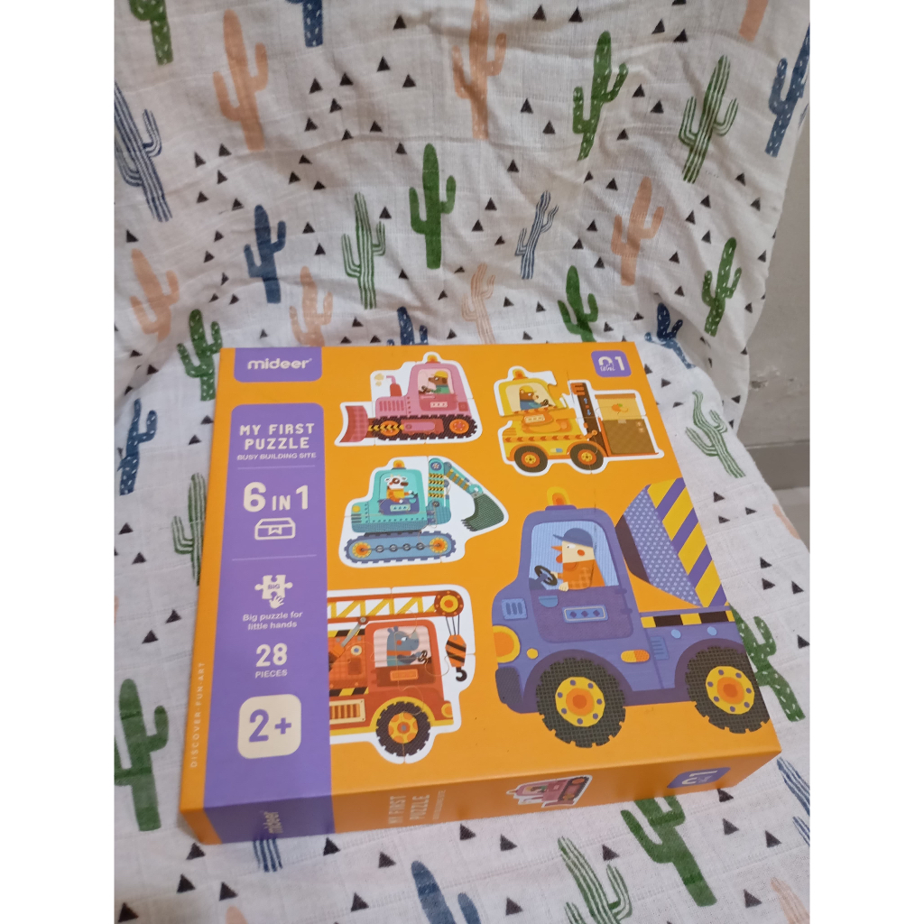 PRELOVED Mideer My First Puzzle 6 in 1 BUSY BUILDING SITE  Level 1