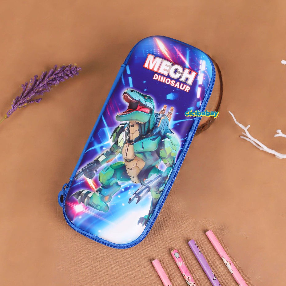 

Kotak Pensil Anak Tempat Alat Tulis Karakter Robot Timbul Hardcase Pencil Case Zipper 3D