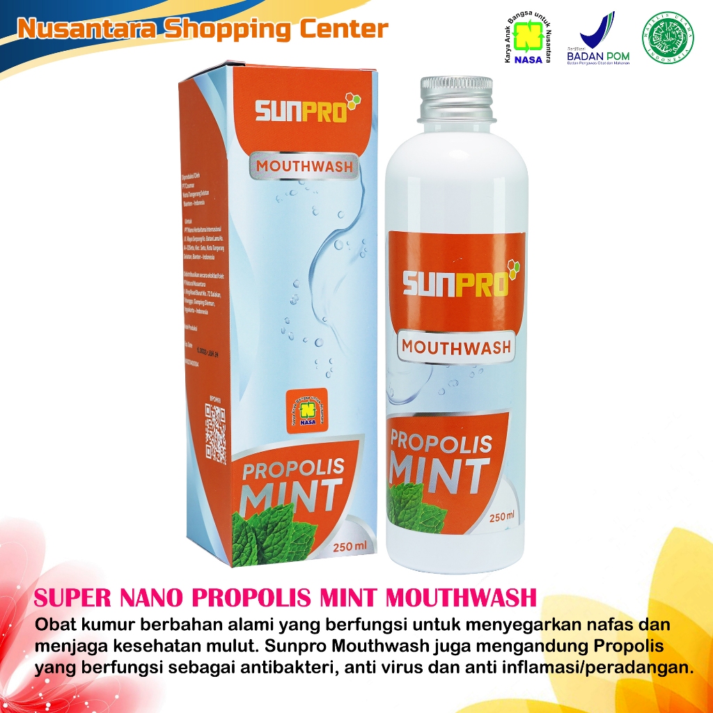 OBAT KUMUR SUNPRO MOUTHWASH PROPOLIS MINT