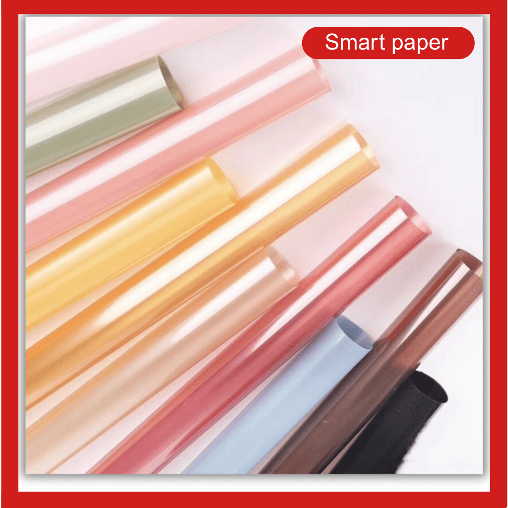 

Isi Isi 20 LEMBAR Kertas Buket Bunga Full Color Transparan Flower Wrapping Paper Full Color OPP TRANSPARENT KB102