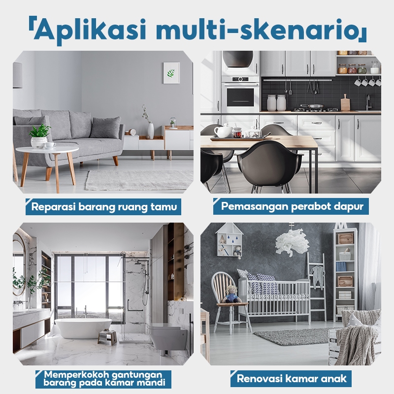 Hyundai 55 Pcs Toolkit Bor Listrik Alat Pertukangan Set Bor Listrik Brushless Palu Handtool Box Set