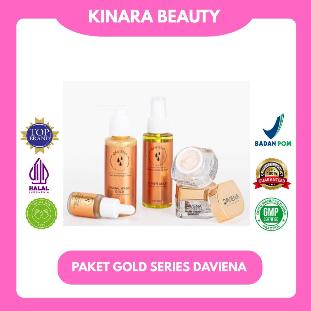 DAVIENA SKINCARE PAKET WAJAH GOLD SERIES (AGEN RESMI)