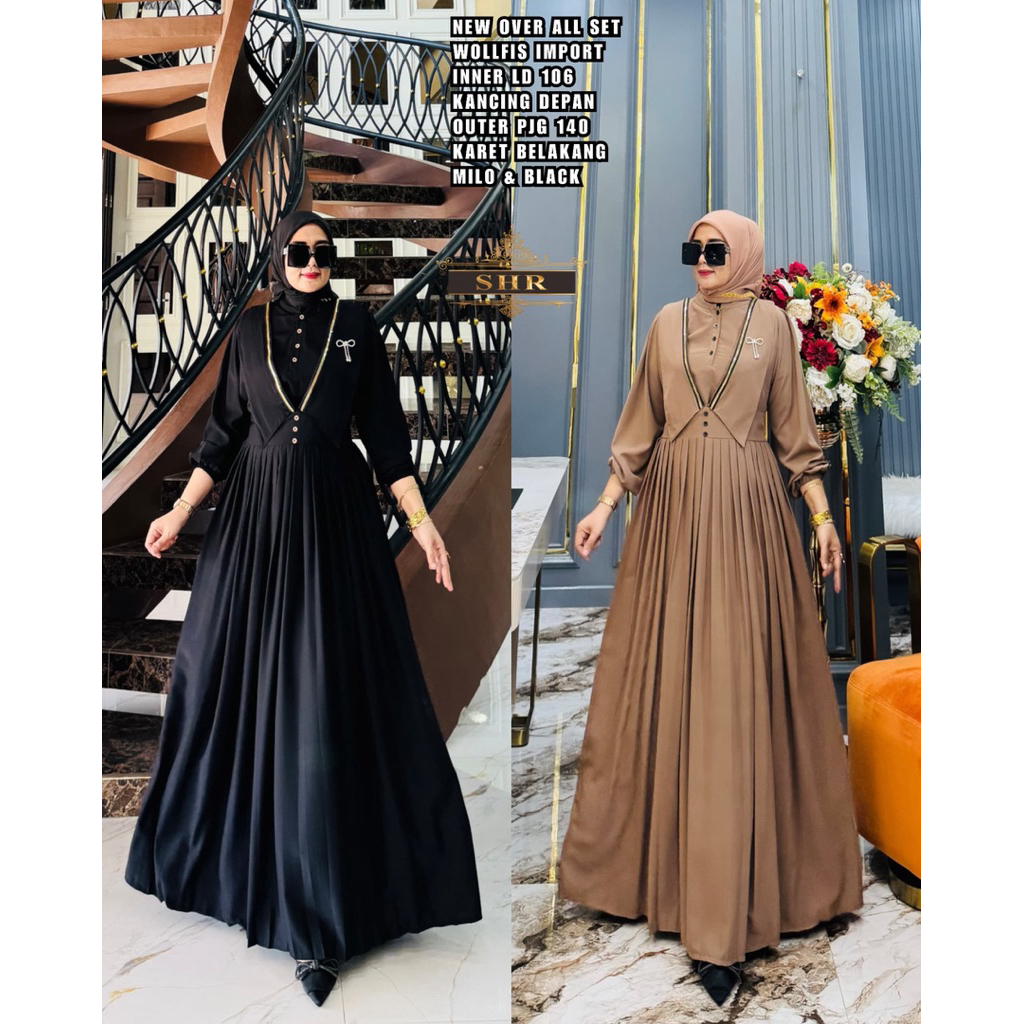 " BY SHR ORI NEW " READY OVERALL MAHALINI KATUN WOLLFIS KANCING BY.SHR ORI SIAP KIRIM