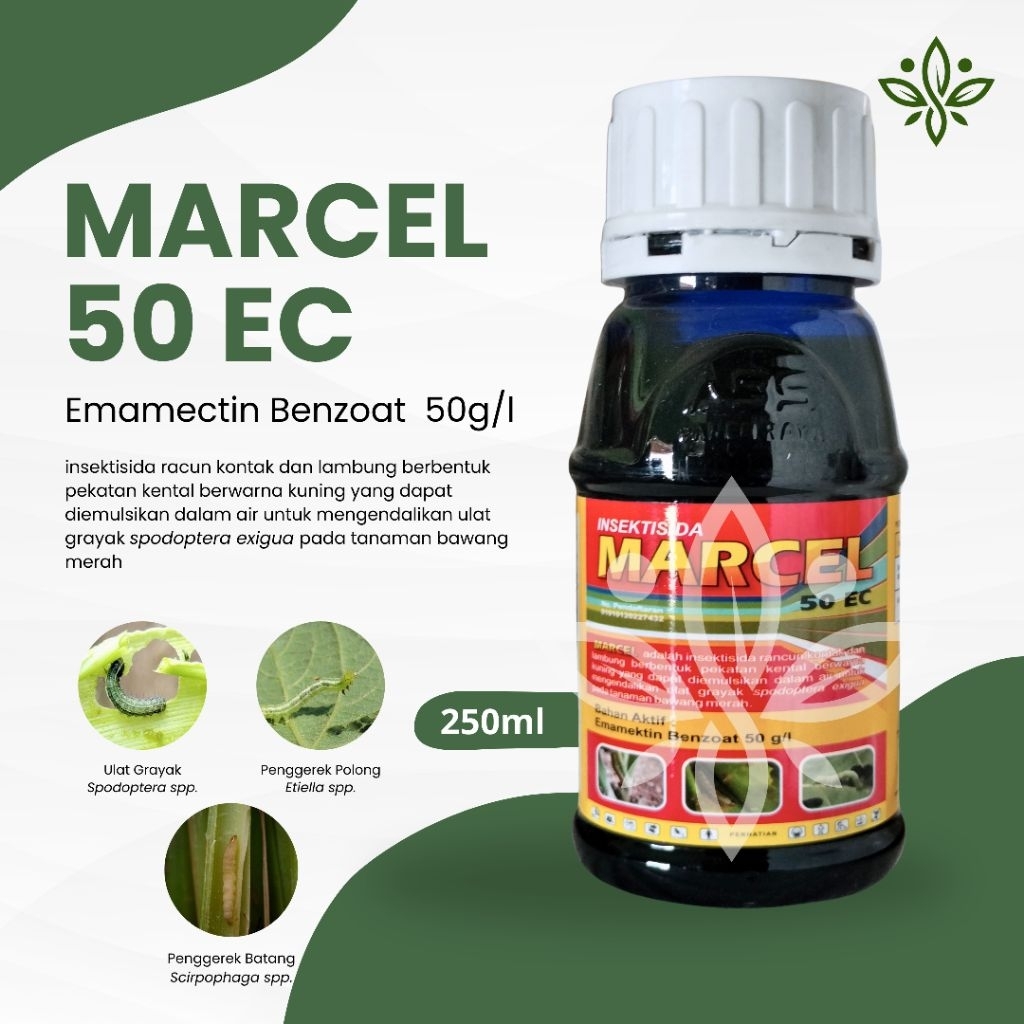 Insektisida - Marcel 50EC 250ML - Basmi ulat grayak, penggerek polong, sundep dan beluk - Panen Raya
