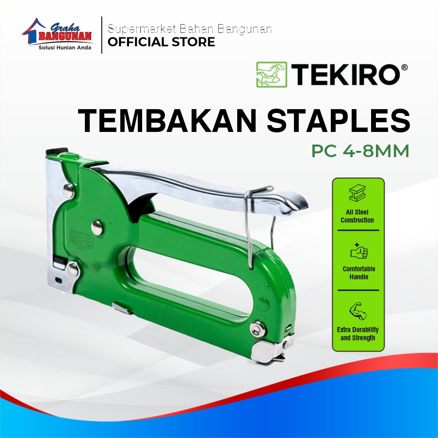 

TEKIRO TEMBAKAN STAPLES STANDAR 4 - 8 MM /STAPLES GUN / TOOLS - ALAT PERKAKAS / STAPLES TEMBAK