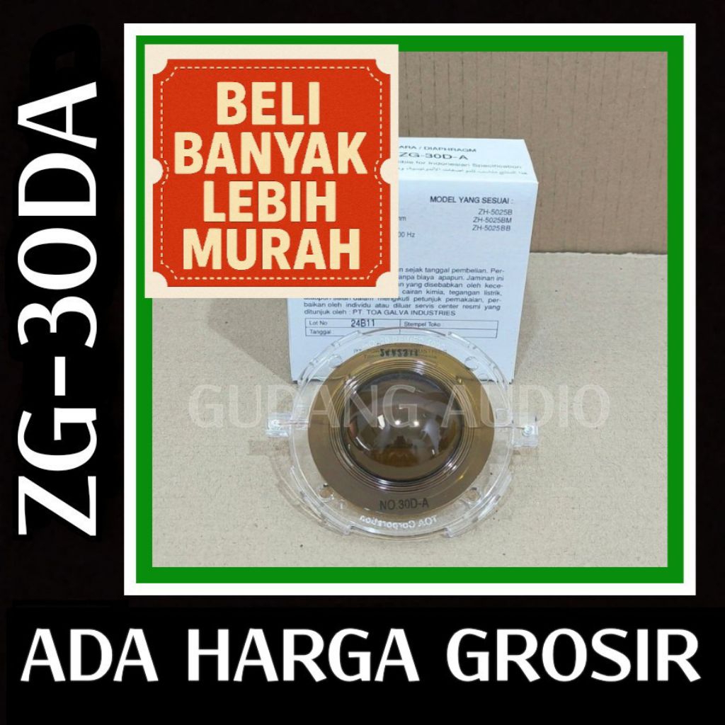 SPUL MEMBRAN TOA ZG-30DA ZG 30 DA UNTUK CORONG SPEAKER TOA 25 WATT