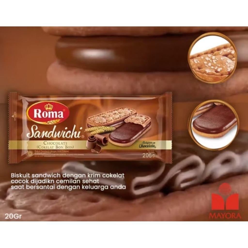 

roma sandwich coklat bon bon Ready 20gr