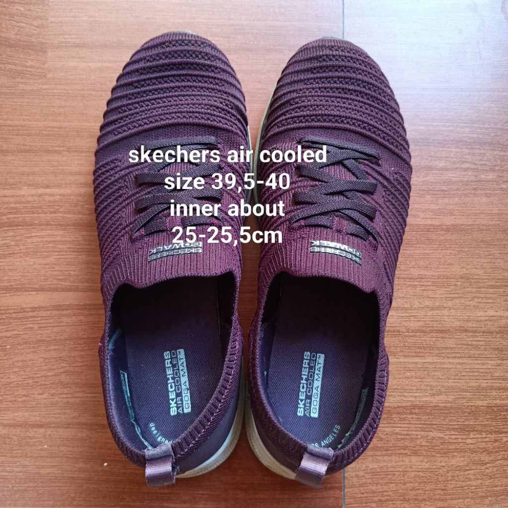 skechers air cooled go walk original size 39,5 / 40 preloved woman sepatu shoes slip on skechers