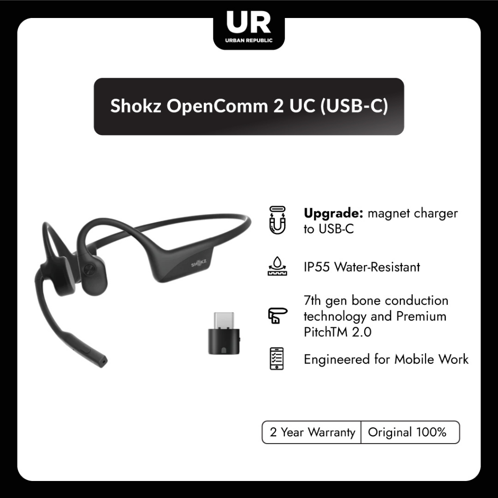 Shokz OpenComm 2 UC (USB-C) - Black