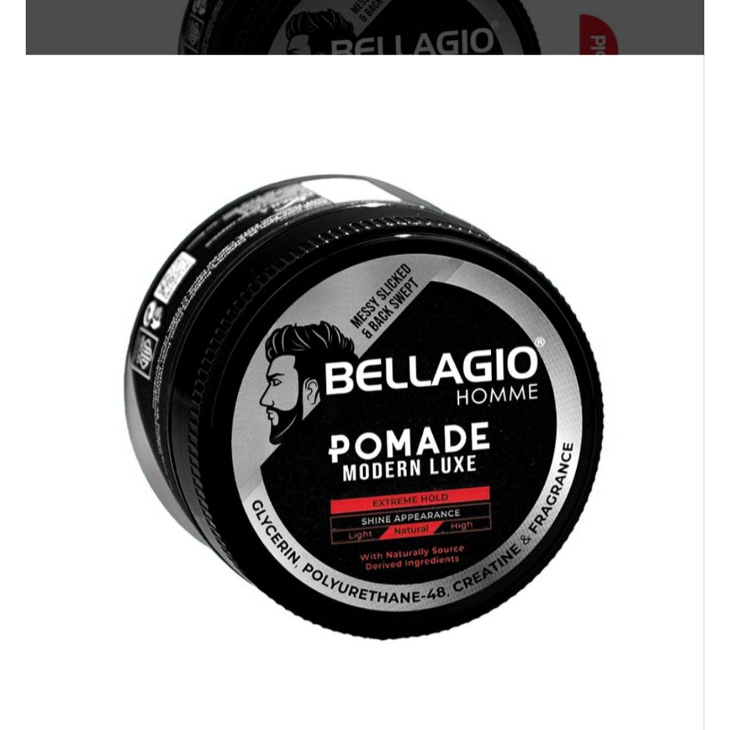 Pomade Bellagio / bellagio homme minyak rambut / minyak rambut 80 gram / pomade modern luxe