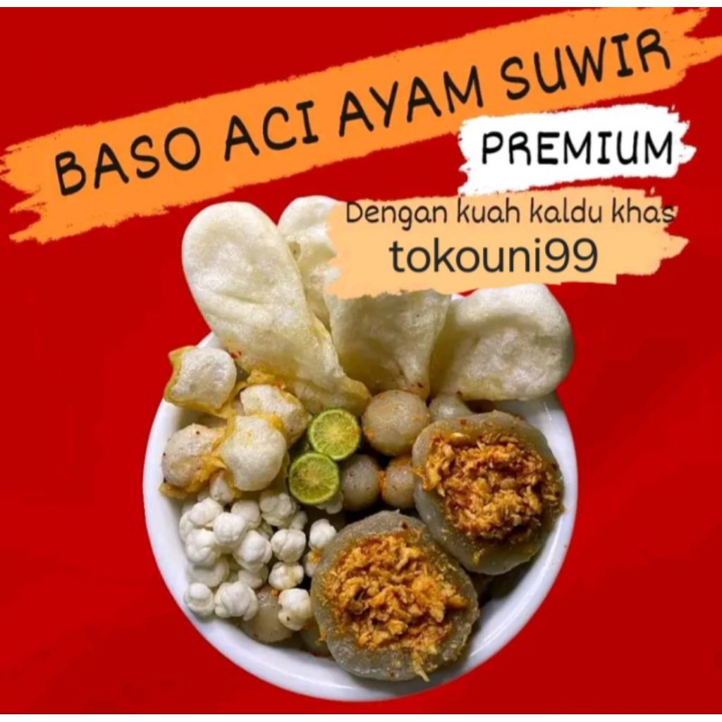 

Baso Aci Ayam Suwir Jumbo 1 Bungkus Boci Ayam Premium Dengan Kuah Kaldu Khas