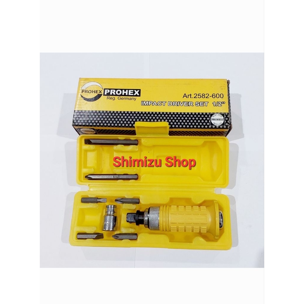 Obeng Ketok Set Prohex / Impact Driver Set 1/2" Prohex