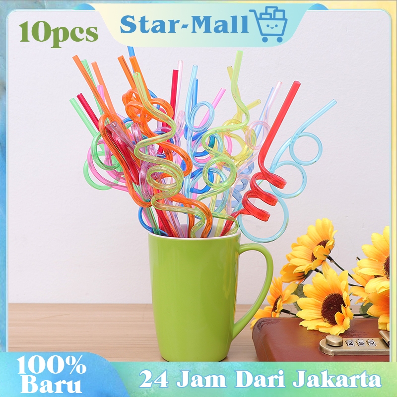 Sedotan Aesthetic / Sedotan Terapi Wicara / Sedotan Ulir Warna Warni / Bahan Kaca