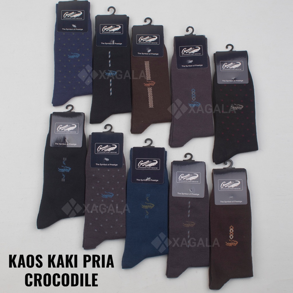 Kaos Kaki Pria Crocodile Kaos Kaki Cowo Kaos kaki formal kantor Hitam Business Socks