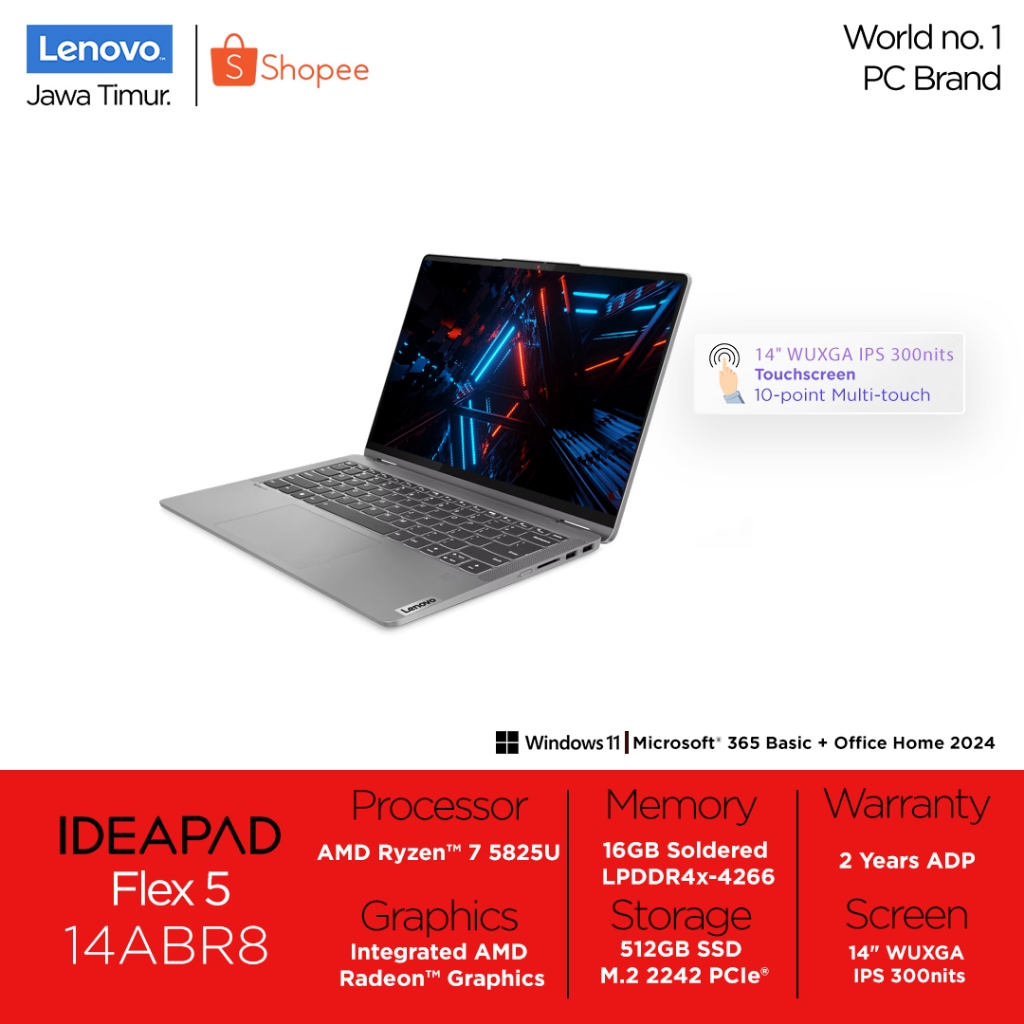 Lenovo Flex 5 HWID AMD Ryzen 7 5825U 16GB 512GB Integrated AMD Radeon Graphics