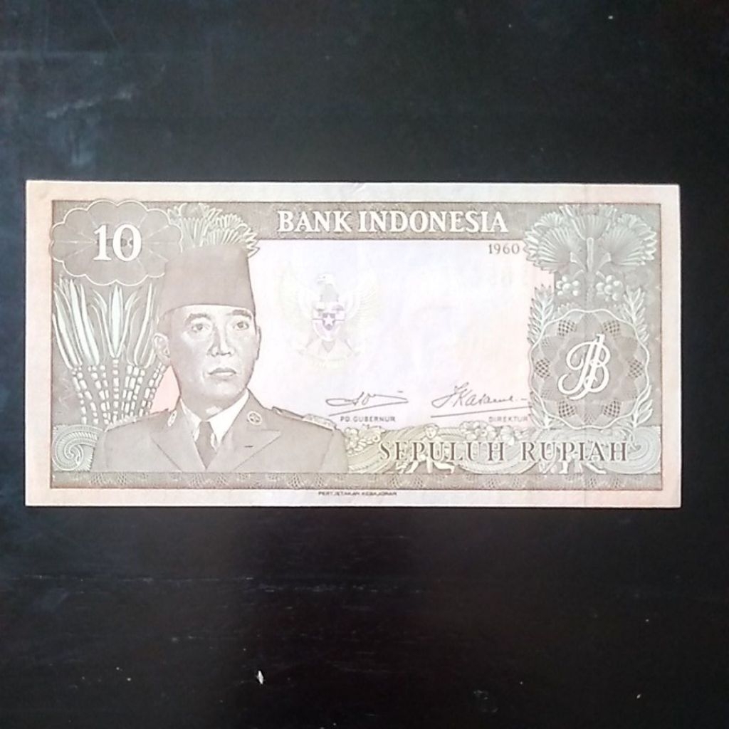 UANGKUNO 10 RUPIAH SUKARNO THN 1960