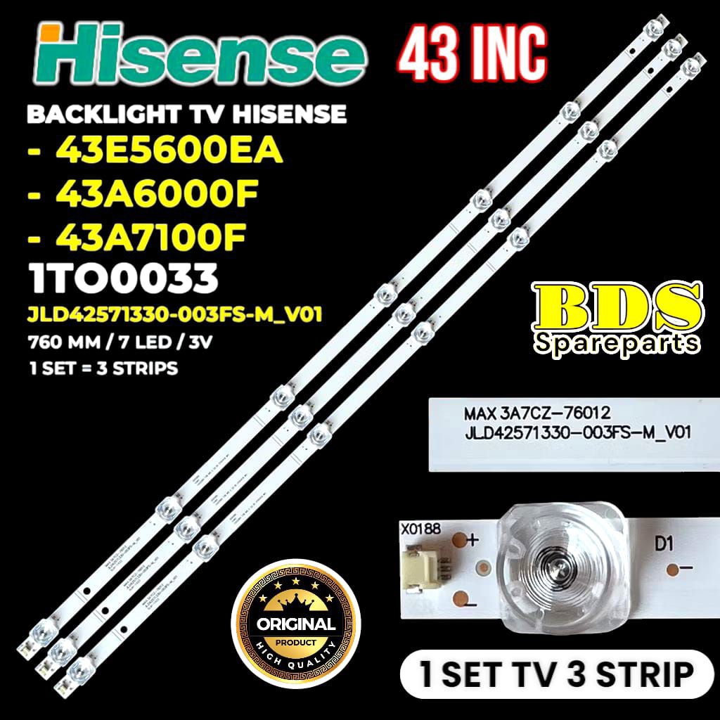 BACKLIGHT TV LED HISENSE 43 INC 43E5600EA 43A6000F 43A7100F LAMPU BL HISENSE 43 INC
