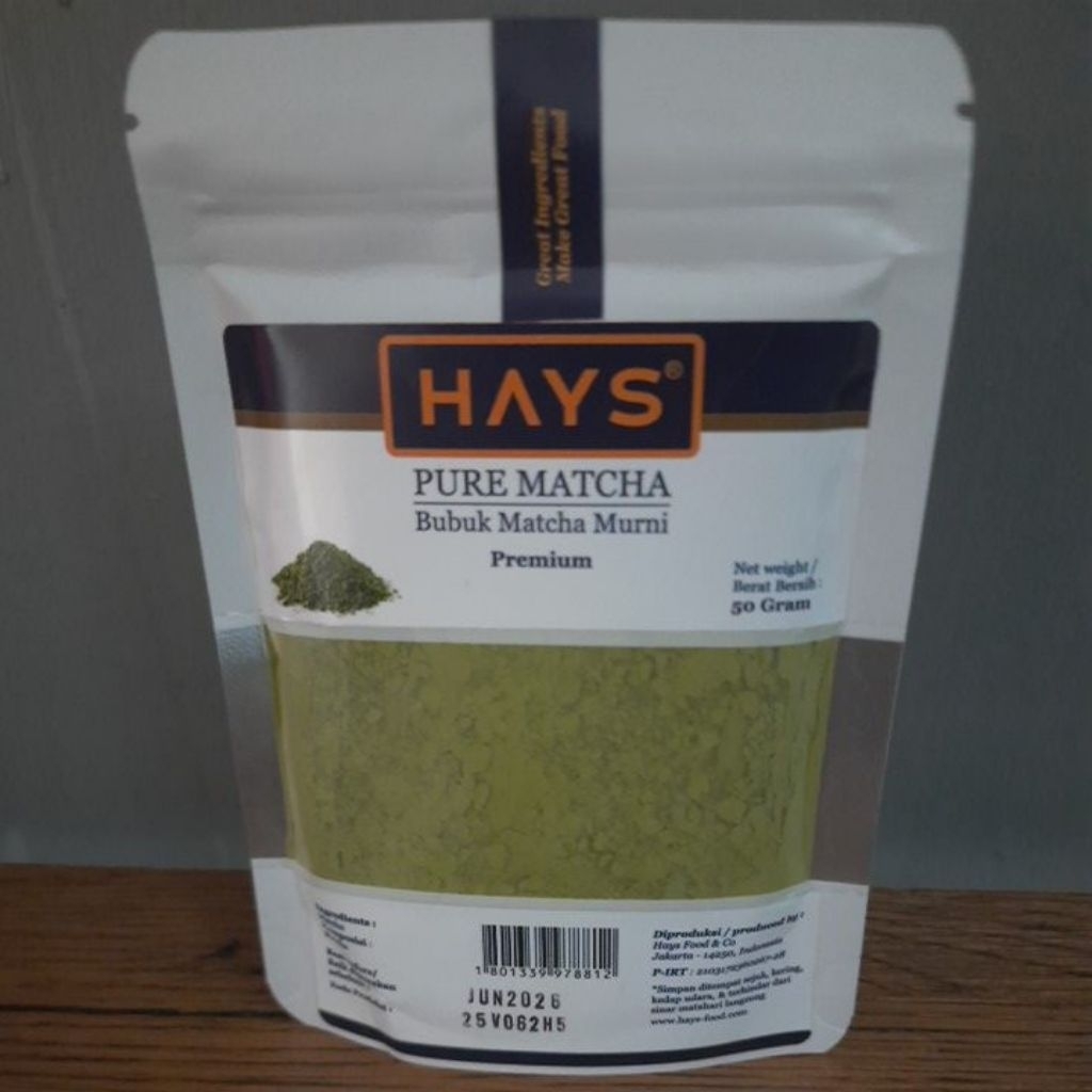 

HAYS Pure Matcha Bubuk Matcha Murni Premium 50gr