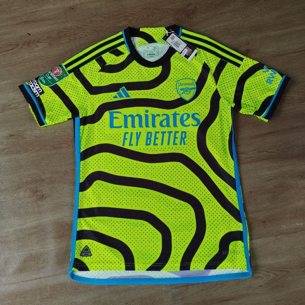 Jersey Arsenal Away 2023/2024 Authentic Player Issue Ukuran M BNWT Dengan Nama #8 ODEGAARD