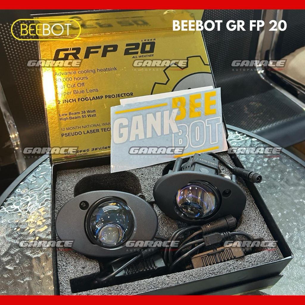 Beebot GR FP 20 Foglamp Projector 2 Inch Toyota/Honda Blue Lens 3 Mode Warna 38W/55W