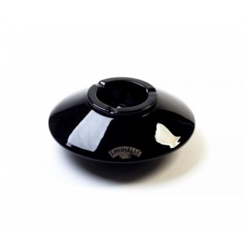 Savinelli Disco Ceramic Ashtray - Black - Asbak Original - Asbak Luxury Hitam