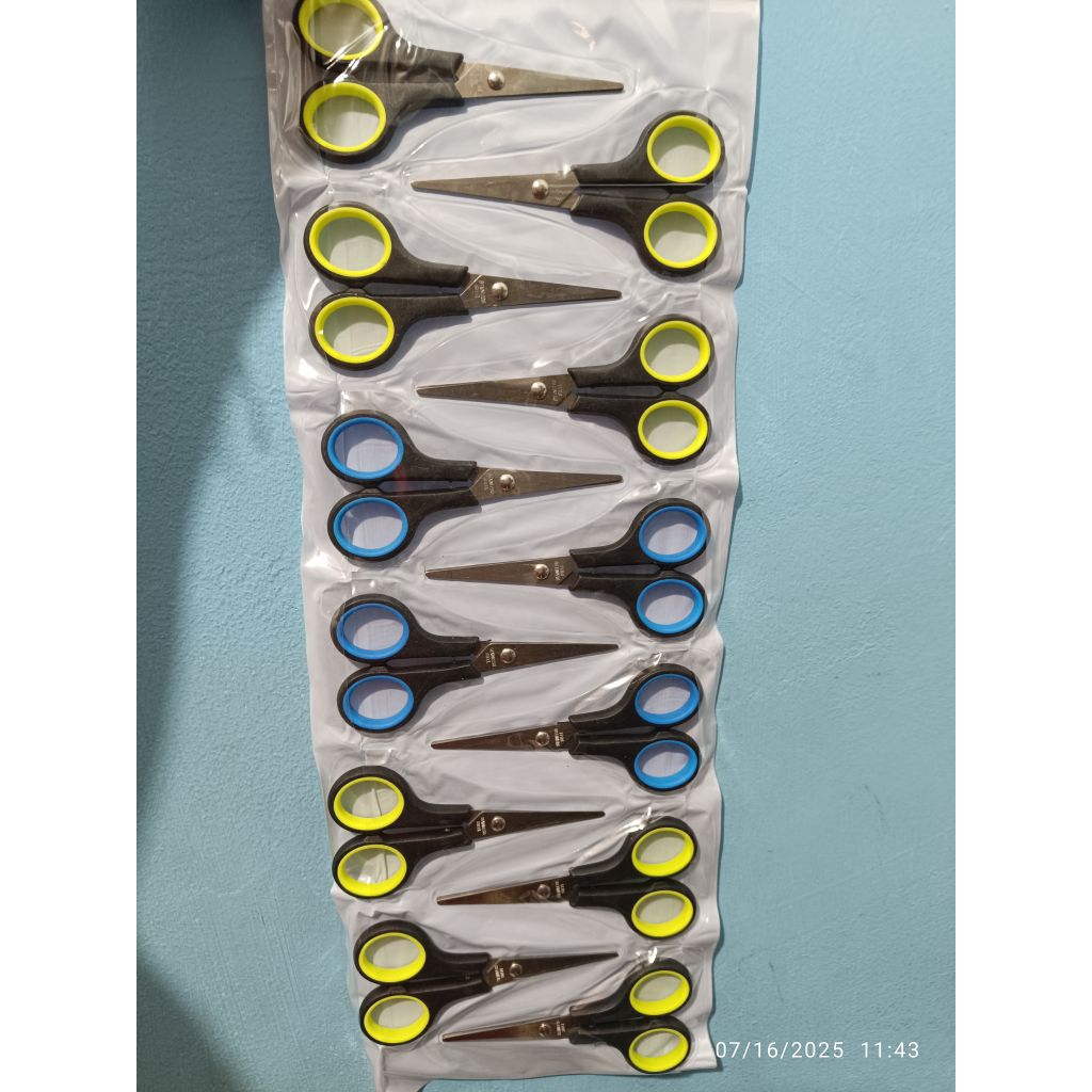 

12 Pcs Gunting Renceng Rentrng Kecil 4 Inch Gagang Hitam